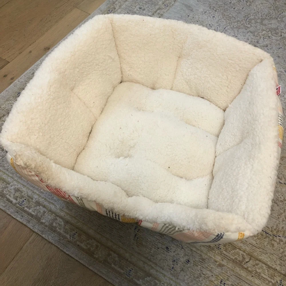 Striped cat bed